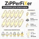 Карабіни для блискавок ZiPPerFiXer, золотисті, набір із 20 штук - зображення 1