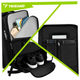 Рюкзак туристический 42x32x40 см USB-порт 12 карманов черный Trizand HM-0118 - изображение 4