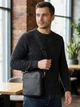 Сумка планшет через плечо мужская из натуральная кожи Vintage leather-23021 Черная - изображение 2