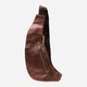 Сумка слинг через плечо мужская из натуральная кожи Vintage leather-22959 Темно-коричневая - изображение 3