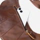 Сумка слинг через плечо мужская из натуральная кожи Vintage leather-22959 Темно-коричневая - изображение 9