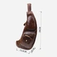 Сумка слінг через плече чоловіча з натуральної шкіри Vintage leather-22962 Темно-коричнева - зображення 5