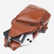 Сумка слинг через плечо мужская из натуральная кожи Vintage leather-23049 Рыжяя - изображение 9