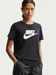 Футболка бавовняна жіноча Nike W Nsw Club Ss Tee DX7906-010 XS Чорна з принтом (0196154000413) - зображення 1