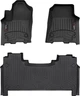 Килимки Weathertech Black для Dodge Ram (mkV) 2025→ (Crew Cab)(1 ряд - 2 килимки)(зі сховищем під 2 поруч) (WT 4418771-4414283) - зображення 1