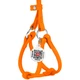 Круглая кожаная шлея WAUDOG Glamour N1 с поводком для кошек и мелких собак 105 см 6 мм Оранжевая (34014) - изображение 2