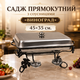 Садж прямокутний Виноград для подачі та підігріву шашлику 45х35 см з соусницями і кришкою - зображення 1