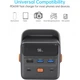 Батарея универсальная Choetech 50000mAh, PD/3.0/65W, QC/3.0/18W, USB-C, 3*USB-A, mirco USB, LED Light (B664-CCBE) (23007) - зображення 5