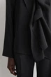 Блуза жіноча COS ruffled draped blouse 1326240002 Eur 36 Чорний - изображение 6