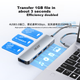 Док-станція Acer USB 3.0 Hub, високошвидкісна, 4 порти, для настільних комп'ютерів та ноутбуків, багатопортовий конвертер з подовжувальним кабелем - зображення 4