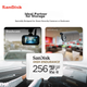 Карта пам'яті SanDisk 256 ГБ TF (MicroSD) 4K для відеореєстраторів та камер спостереження,циклічний запис 20 000 годин,високоміцна карта пам'яті - зображення 5