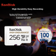Карта пам'яті SanDisk 256 ГБ TF (MicroSD) 4K для відеореєстраторів та камер спостереження,циклічний запис 20 000 годин,високоміцна карта пам'яті - зображення 6