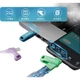 Мобільний флеш-накопичувач SanDisk 64 ГБ Type-C USB 3.2 DDC3 зеленого кольору, швидкість читання до 300 МБ/с, автоматичне резервне копіювання, подвійне використання для телефону та комп'ютера, флеш-накопичувач великої ємності з двома інтерфейсами - зображення 1