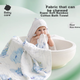 Рушник Babycare дитячий з бамбука та бавовни марлевий, 115x115 см, «Кит» - зображення 4