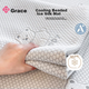 Килимок для охолодження Grace Class A Bean Ice Silk Summer Soft Single Mat сірий 150*200 см [Можна прати] - зображення 8