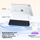 Чохол Shanmo для iPad Mini 6 та 7 2021-2024 з відділенням для стилуса, акриловий прозорий із захистом від згинання, сірий - зображення 8