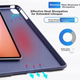 Чохол HBOALG для Xiaomi Pad 7 Ultra 14 дюймів протиударний тонкий з автосном, синій - зображення 6