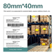 Термобумага для этикеток Deli 80*40 мм, 800 листов*18 рулонов, мятный цвет, тройная защита, самоклеящаяся бумага для печати этикеток для продуктов питания и одежды ZG178 [совместима с 3-дюймовыми этикеточными принтерами 720C и другими]. - изображение 4