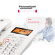 Телефон Motorola CT111C дротовий з диктофоном на 16 ГБ, білий - зображення 9