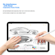 Стилус COOLSTART ємнісний для iPad 11 та 12 покоління на чіпі A16, Air 4-8, Pro та Mini, із захистом від дотику долонею - зображення 7
