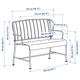2-місний диван, садовий, сірий IKEA LÄCKÖ 505.227.33 - изображение 7
