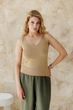 Женская вязаная майка ART KNIT бежевая, M 045644 - изображение 2