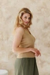 Женская вязаная майка ART KNIT бежевая, M 045644 - изображение 4