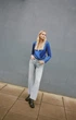 Боді з V-подібним вирізом на запах кольору електрик Zara розмір М - изображение 4