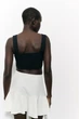 Спідниця-шорти з поясом та широким воланом по нижньому краю біла Zara розмір М - изображение 4