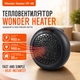 Портативный тепловентилятор Wonder Heater VF-48 900 Вт, керамический электрический обогреватель для комнаты до 20 м², розеточный нагреватель с LED-дисплеем, термостатом, таймером, двумя режимами работы, регулировкой температуры 15–32 °C - изображение 2