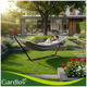 Двухместный садовый гамак 200х150 см с рамой для отдыха на террасе серый Gardlov LS-0024 - изображение 9