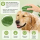 Массажная резиновая щетка мочалка для животных с отсеком для шампуня BATH BRUSH (зеленая) - изображение 2