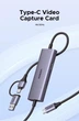 Устройство для видео захвата UGREEN CM725 USB-C 4K на USB-C/A 2K@30Hz (1080P 60FPS), быстрая сквозная зарядка PD 100W со сверхнизкой задержкой для игр Grey (65856) - изображение 12