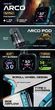 Pod-система Smok Arco Nano Silver серебристая электронная сигарета вейп на 1500мАч под-система со сменным картриджем на 2мл - изображение 2