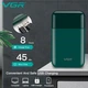 Сеточная электробритва VGR V-390 аккумуляторная с выдвижным триммером Type-C 45 минут работы для чистого бритья - изображение 9