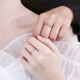 Кольца для пары ARFISH Constant Love с муассанитом, серебро 925 пробы, кольца для признания в любви, новогодний подарок, подарок на день рождения для девушки или жены. - изображение 5