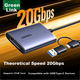 Картридер UGREEN USB/Type-C 3.2 Gen2x2 високошвидкісний, підтримує карти пам'яті CF/TF, матеріал 8K, швидкість передачі даних 20 Гбіт/с, багатофункціональний, підходить для камер, смартфонів та планшетів - зображення 4