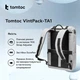 Рюкзак Tomtoc VintPack-TA1 22L для ноутбука 15,6" 45x30x15 см Светло-серый - изображение 9