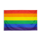 Радужный баннер прайд Флаг ЛГБТ 90х60 см с люверсами для флагштока LGBT Pride сексуальных меньшинств - изображение 1
