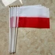 Польский настольный флаг, флажок Польши 21*14 см на стол, мини-знамя на палочке-стенде страны Польша, баннер на подставке - изображение 2