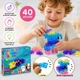 М'який силіконовий конструктор Magic Gummy Bloc 40 деталей, Дитячий гумовий конструктор для малюків - зображення 1
