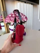 Маленькая замшевая женская сумочка-кошелёк через плечо красная из натуральной замши (0596) - изображение 7