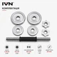 Гантели разборные хромированные IVN 2×5 кг (набор 10 кг), стальные, гриф 35 см, Ø25 мм IV0309HRM - изображение 3