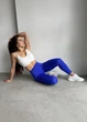 Жіночі лосини Push up однотонні з високою талією для тренувань фітнесу та повсякденного носіння L сині (A70282K) - зображення 8