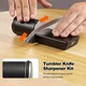 Точилка для ножів та ножиць роликова Roller sharpener + 2 алмазні диски чорна - зображення 10