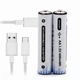 Набор аккумуляторов Kingtianli AA 2 штуки с USB-C зарядкой напряжением 1.5V и емкостью 3500mAh 10597 - изображение 1
