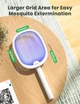 Мухобійка електрична YISSVIC Bug Zapper Racket 2в1 акумуляторна 1800 mAh з UV-пасткою складна біла для комарів - изображение 5