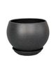 Керамический горшок для цветов Bowl Maxi крошка 4,1 л черный (Г02021) - изображение 1