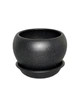 Керамический горшок для цветов Bowl Mini крошка 0,4 л черный (Г05002) - изображение 1