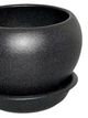 Керамический горшок для цветов Bowl Mini крошка 0,4 л черный (Г05002) - изображение 3